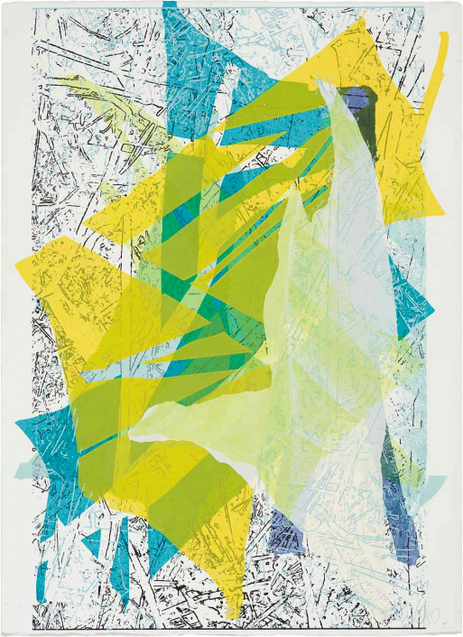 CAMINO TROPICAL 5 / Silkscreen ink on Buetten / single work / 39 x 28 in. / 100 x 70 cm / 2023