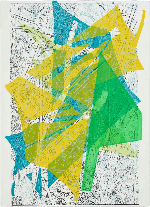 CAMINO TROPICAL 4 / Silkscreen ink on Buetten / single work / 39 x 28 in. / 100 x 70 cm / 2023