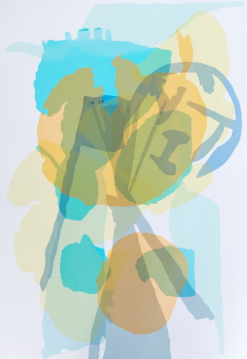 KAMUELA PROJECT Lotus 5 / Silkscreen ink on Buetten / 29 x 28 in. / 100 x 70 cm / 2024