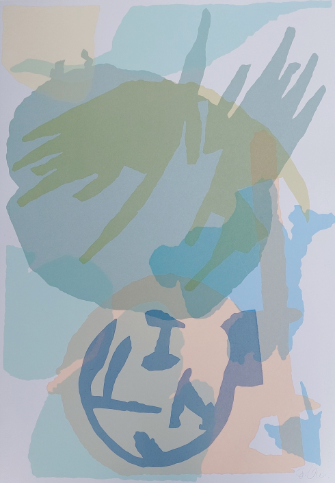 KAMUELA PROJECT Lotus 7 / Silkscreen ink on Buetten / 29 x 28 in. / 100 x 70 cm / 2024