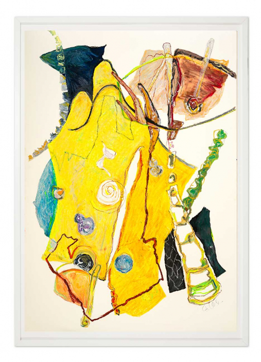 Gems of Lost Memories 1 / oil pastel on paper / 39.4 x 27.6 in. / 100 x 70 cm / 2025