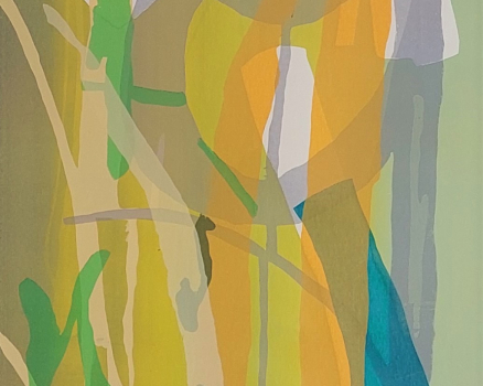 Original silkscreen on canvas, single work, 140 x 50 x 5 cm, 55 x 20 x 2 in., 2022