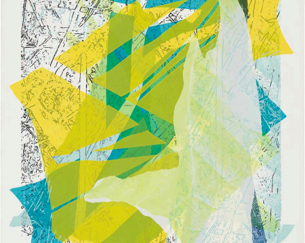 Silkscreen ink on Buetten, single work, 100 x 70 cm, 39 x 28 in., 2023