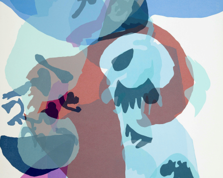 Silkscreen ink on Buetten, single work, 100 x 70 cm, 39 x 28 in., 2024