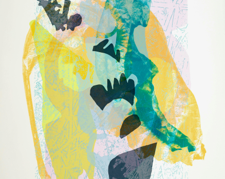 Silkscreen ink on Buetten, single work, 100 x 70 cm, 39 x 28 in., 2024 KAMUELA PROJECT The Pond 3 / Silkscreen ink on Buetten / 29 x 28 in. / 100 x 70 cm / 2024