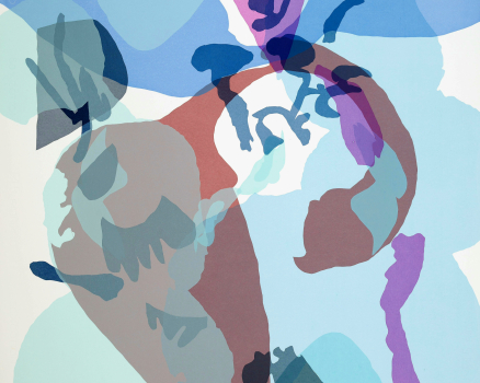 Silkscreen ink on Buetten, single work, 100 x 70 cm, 39 x 28 in., 2024