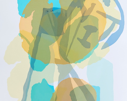 Silkscreen ink on Buetten, single work, 100 x 70 cm, 39 x 28 in., 2024