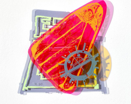 Plexiglass, silkscreen ink, 60 x 56 x 8 cm, 23.6 x 22 x 3 in., 2014