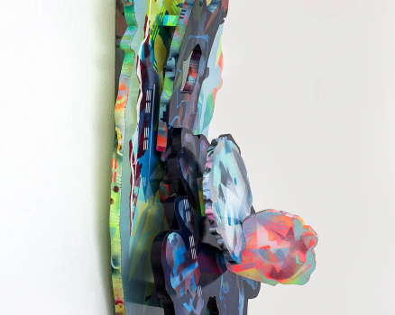 Cardboard, plaster, spray paint, car gloss, 174 x 80 x 60 cm, 68.5 x 31.5 x 24 in., 2013