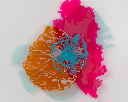 Plexiglass, silkscreen ink, 58 x 55 x 11 cm, 23 x 21.6 x 4.3 in., 2014