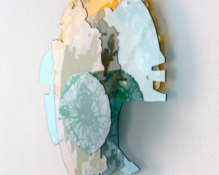 Plexiglass, screen printing, 63 x 58 x 10 cm, 24.8 x 23 x 4 in.,