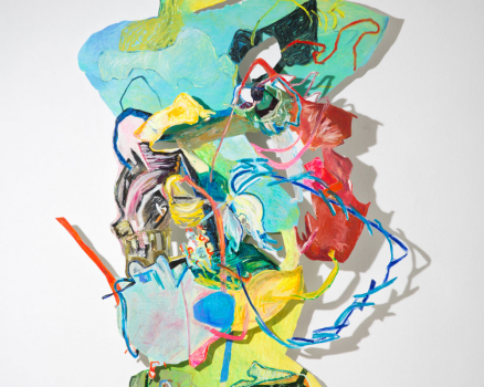 Forex, oilpastels, lacquered, 190 x 113 x 10 cm, 75 x 44.5 x 4 in., 2011