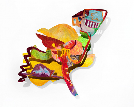 Forex, oilpastels, lacquered, 68 x 70 x 9 cm, 27 x 27.6 x 3.5 in., 2012