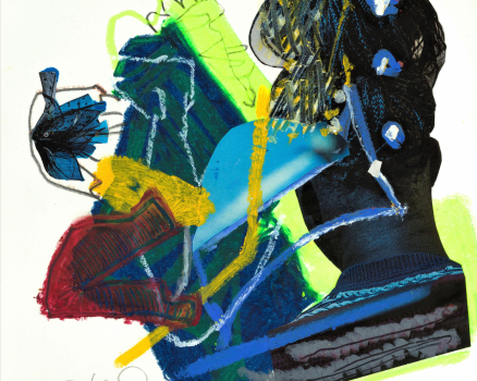 Oilpastel, Collage, 20 x 20 cm, 8 x 8 in., 2021