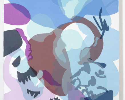 Silkscreen Ink on canvas, single work, 100 x 80 x 5 cm, 39 x 31.5 x 2 in., 2024