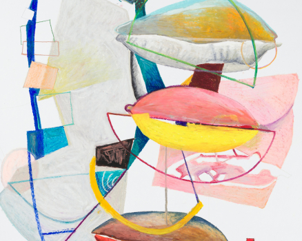 My artworks are a reflection of the way I see things. I am expanding the reality to new compositions. This oil pastel was created in 2006, when I was invited for a glass project at Mayersche Hofkunstanstalt fuer Glas und Mosaik Munich (Mayer of Munich). Before I painted on glass, I worked onsite with my oilpastels to get to know this magic place.