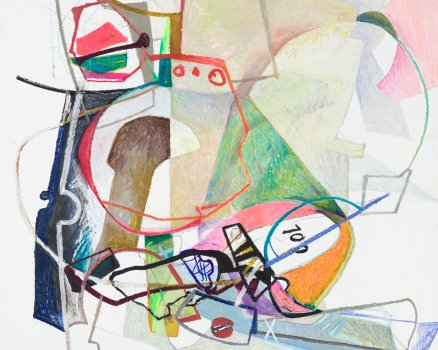 Oil pastel on paper, 100 x 100 cm, 39.4 x 39.4 in., 2008