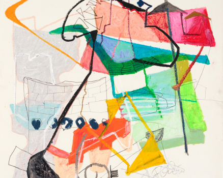 Oil pastel, pencil on paper, 40 x 40 cm, 15.7 x 15.7 in., 2007