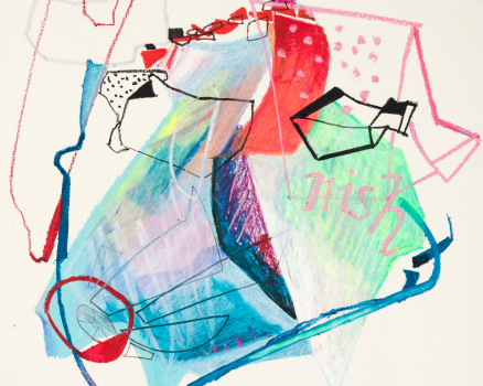 Oil pastel on paper, 40 x 40 cm, 15.7 x 15.7 in., 2006