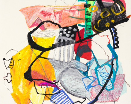 Oil pastel on paper, 40 x 40 cm, 15.7 x 15.7 in., 2008