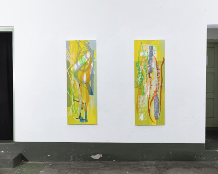 Original silkscreen on canvas, single work, 140 x 50 x 5 cm, 55 x 20 x 2 in., 2023