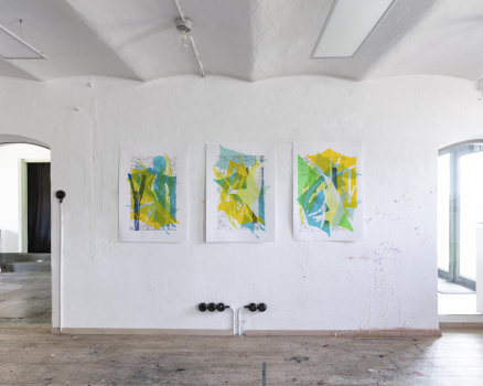 Original silkscreen on Buetter, single works, 100 x 70 cm, 39 x 28 in., 2023