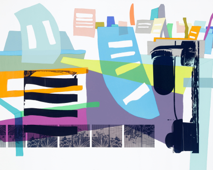 Original hand-finished silkscreen on canvas, 21 colors, single work, 140 x 200 x 5,5 cm, 55 x 78.7 x 2.2 in., 2017