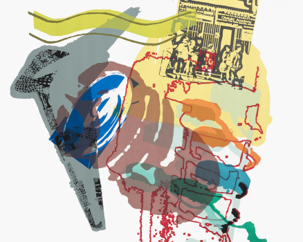 Original silkscreen on canvas, single work, 135 x 135 cm, 53 x 53 in., 2010