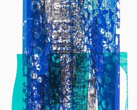 Original screen print on canvas, single work, 130 x 50 x 5,5 cm, 51 x 20 x 2.2 in., 2018