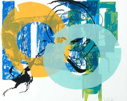 Original silkscreen on canvas, single work, 95 x 110 cm, 37.4 x 43.3, 2010