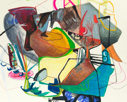 Oil pastel on paper, 100 x 100 cm, 39.4 x 39.4 in., 2008