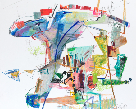 Oil pastel on paper, 100 x 100 cm, 39.4 x 39.4 in., 2009