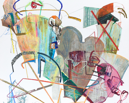 Oil pastel on paper, 100 x 100 cm, 39.4 x 39.4 in., 2010