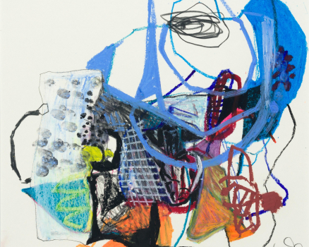 Oil pastel on paper, 40 x 40 cm, 15.7 x 15.7 in., 2008