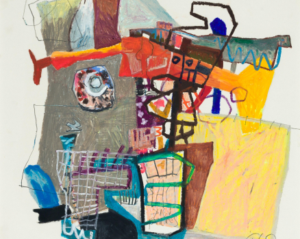 Oil pastel on paper, 40 x 40 cm, 15.7 x 15.7 in., 2007